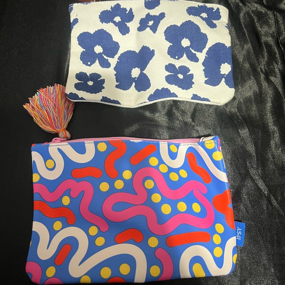 Colorful Patterned Pouches Set